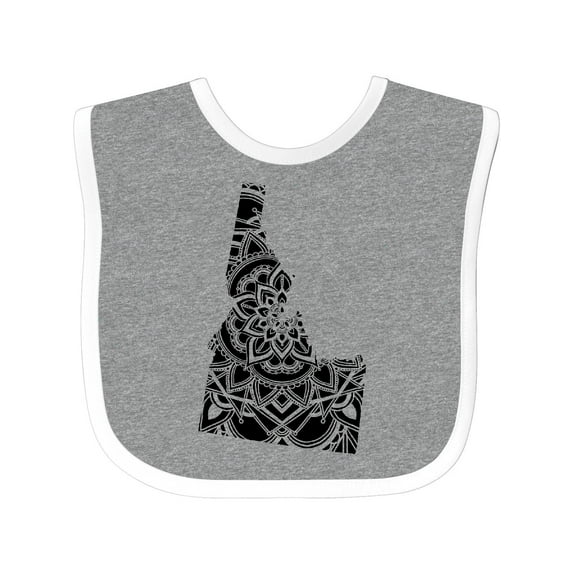 Inktastic Idaho Silhouette Mandala Boys or Girls Baby Bib