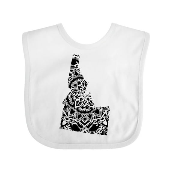 Inktastic Idaho Silhouette Mandala Boys or Girls Baby Bib