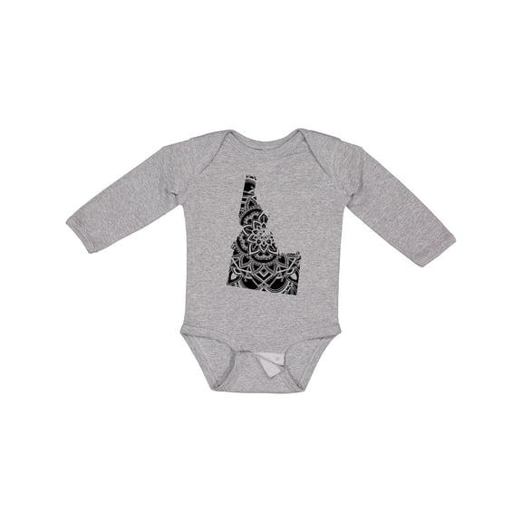 Inktastic Idaho Silhouette Mandala Boys or Girls Long Sleeve Baby Bodysuit