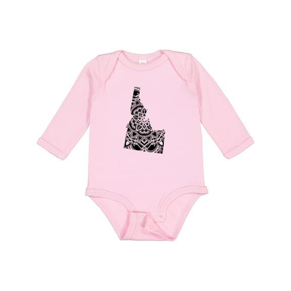 Inktastic Idaho Silhouette Mandala Boys or Girls Long Sleeve Baby Bodysuit