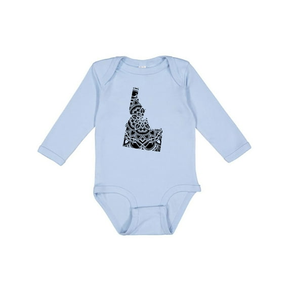 Inktastic Idaho Silhouette Mandala Boys or Girls Long Sleeve Baby Bodysuit