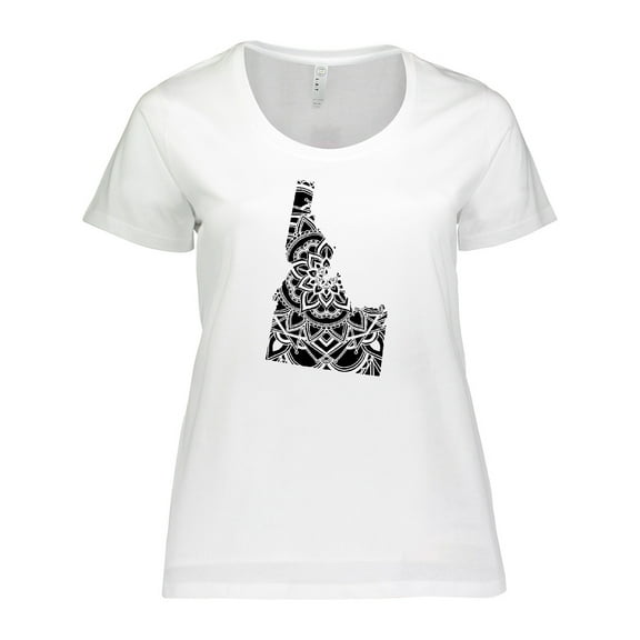 Inktastic Idaho Silhouette Mandala Women's Plus Size T-Shirt