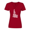thumbnail image 1 of Inktastic Idaho Silhouette Mandala Women's V-Neck T-Shirt, 1 of 5