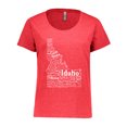thumbnail image 1 of Inktastic Idaho State Word Salad Women's Plus Size T-Shirt, 1 of 5