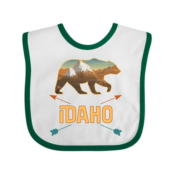 Inktastic Idaho Vacation Bear Silhouette Boys or Girls Baby Bib