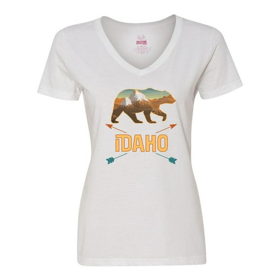 Inktastic Idaho Vacation Bear Silhouette Women's V-Neck T-Shirt