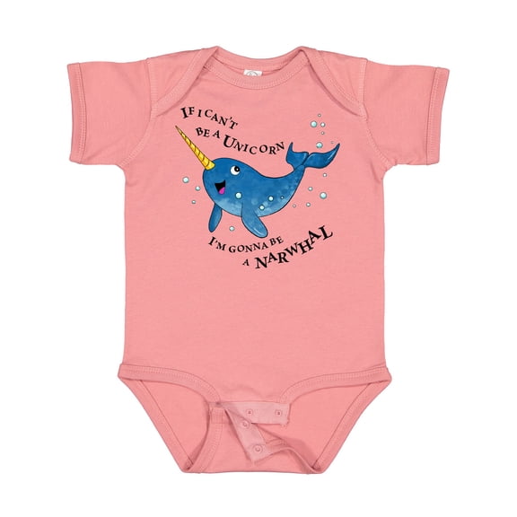 Inktastic If I Can't Be a Unicorn, I'm Gonna Be a Narwhal Boys or Girls Baby Bodysuit