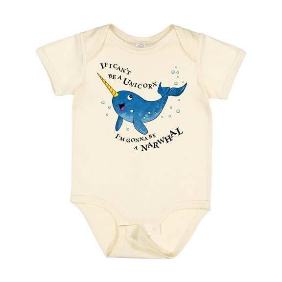Inktastic If I Can't Be a Unicorn, I'm Gonna Be a Narwhal Boys or Girls Baby Bodysuit