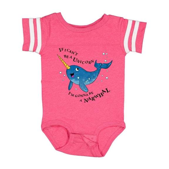 Inktastic If I Can't Be a Unicorn, I'm Gonna Be a Narwhal Boys or Girls Baby Bodysuit