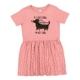 thumbnail image 1 of Inktastic If I Can't Bring My Dachshund, I'm Not Going Girls Toddler Dress, 1 of 5