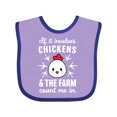 thumbnail image 1 of Inktastic If It Involves Chickens & The Farm Count me in Boys or Girls Baby Bib, 1 of 4