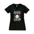 thumbnail image 1 of Inktastic If It Involves Chickens & the Farm Count Me in Women's Plus Size V-Neck T-Shirt, 1 of 5