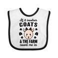 thumbnail image 1 of Inktastic If It Involves Goats & the Farm Count Me in Boys or Girls Baby Bib, 1 of 3