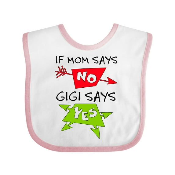 Inktastic If Mom Says No, Gigi Says Yes Boys or Girls Baby Bib