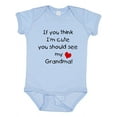thumbnail image 1 of Inktastic If You Think I'm Cute You Should See My Grandma Boys or Girls Baby Bodysuit, 1 of 5