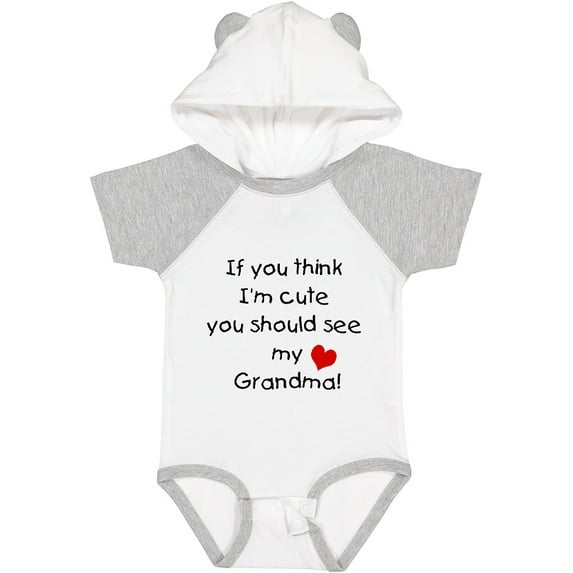 Inktastic If You Think I'm Cute You Should See My Grandma Boys or Girls Baby Bodysuit