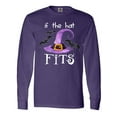 thumbnail image 1 of Inktastic If the Hat Fits Halloween Witch Hat and Bats Long Sleeve T-Shirt, 1 of 5