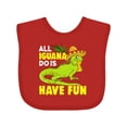 thumbnail image 1 of Inktastic Iguana Funny Pet Boys or Girls Baby Bib, 1 of 4