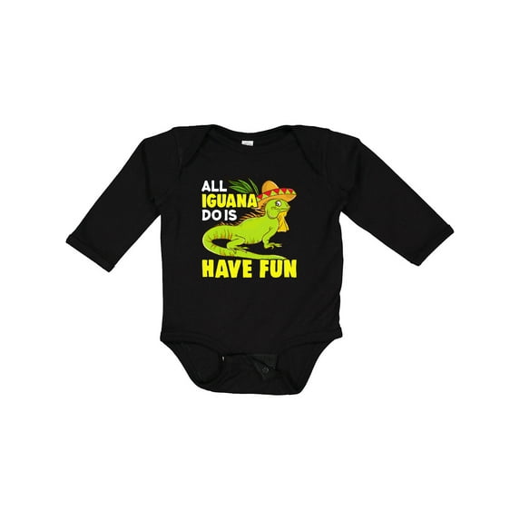 Inktastic Iguana Funny Pet Boys or Girls Long Sleeve Baby Bodysuit