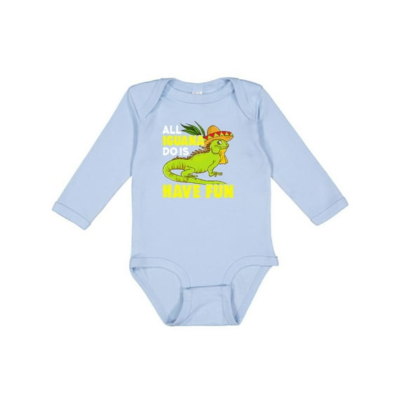 Inktastic Iguana Funny Pet Boys or Girls Long Sleeve Baby Bodysuit