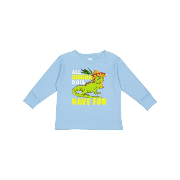 Inktastic Iguana Funny Pet Boys or Girls Long Sleeve Toddler T-Shirt