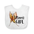 thumbnail image 1 of Inktastic Illinois Girl- Butterfly Girls Baby Bib, 1 of 4