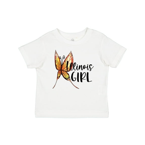 Inktastic Illinois Girl- Butterfly Girls Baby T-Shirt