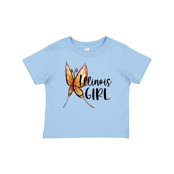 Inktastic Illinois Girl- Butterfly Girls Baby T-Shirt