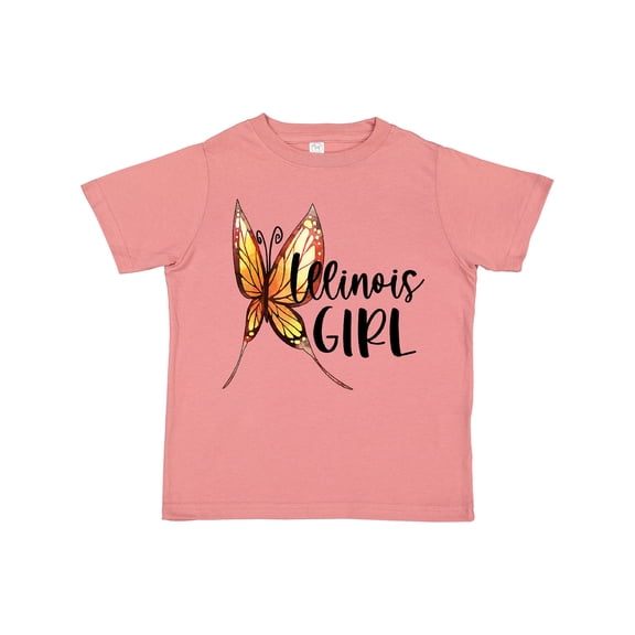 Inktastic Illinois Girl- Butterfly Girls Toddler T-Shirt