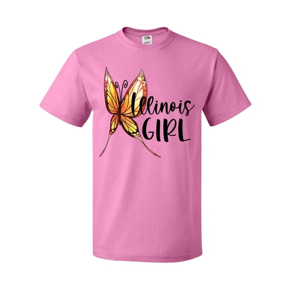 Inktastic Illinois Girl- Butterfly T-Shirt