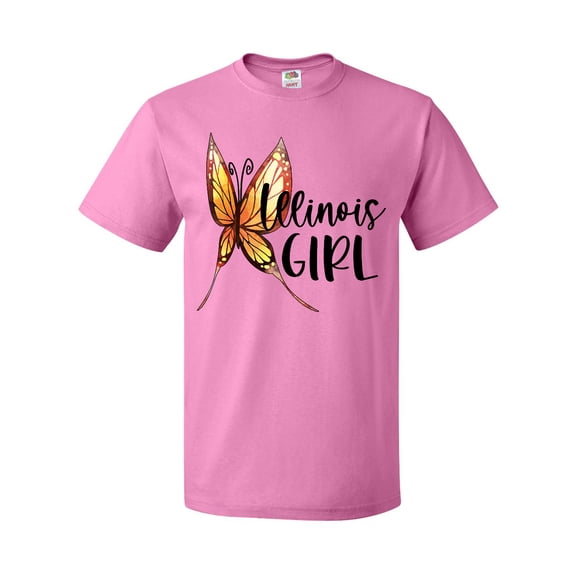 Inktastic Illinois Girl- Butterfly T-Shirt