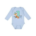 thumbnail image 1 of Inktastic Im 1 Years Old With Fox Boys or Girls Long Sleeve Baby Bodysuit, 1 of 5