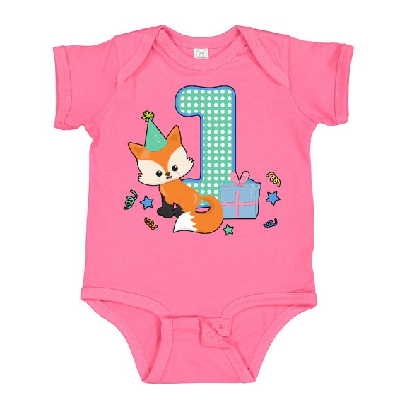 Inktastic Im 1 Years Old with Fox Boys or Girls Baby Bodysuit