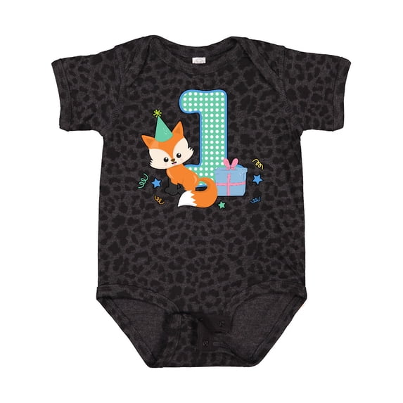 Inktastic Im 1 Years Old with Fox Boys or Girls Baby Bodysuit