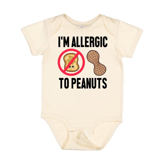 Inktastic Im Allergic to Peanuts Food Allergy Awareness Boys or Girls Baby Bodysuit