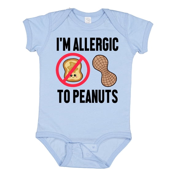 Inktastic Im Allergic to Peanuts Food Allergy Awareness Boys or Girls Baby Bodysuit