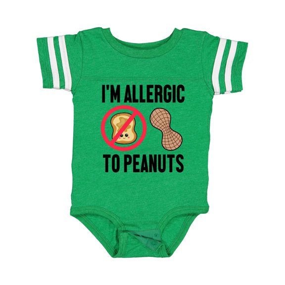 Inktastic Im Allergic to Peanuts Food Allergy Awareness Boys or Girls Baby Bodysuit