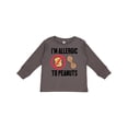 thumbnail image 1 of Inktastic Im Allergic to Peanuts Food Allergy Awareness Boys or Girls Long Sleeve Toddler T-Shirt, 1 of 5