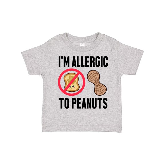 Inktastic Im Allergic to Peanuts Food Allergy Awareness Boys or Girls Toddler T-Shirt