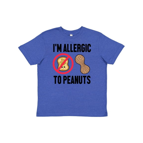 Inktastic Im Allergic to Peanuts Food Allergy Awareness Youth T-Shirt