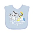 thumbnail image 1 of Inktastic Im Down Right Awesome Down Syndrome Awareness with Arrow Boys or Girls Baby Bib, 1 of 4