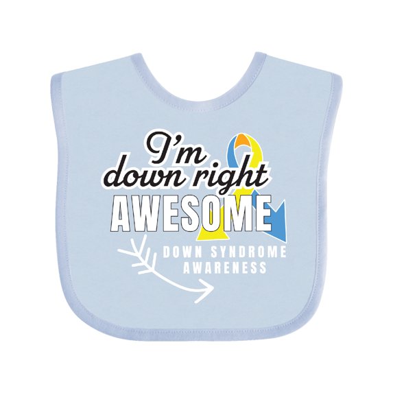 Inktastic Im Down Right Awesome Down Syndrome Awareness with Arrow Boys or Girls Baby Bib