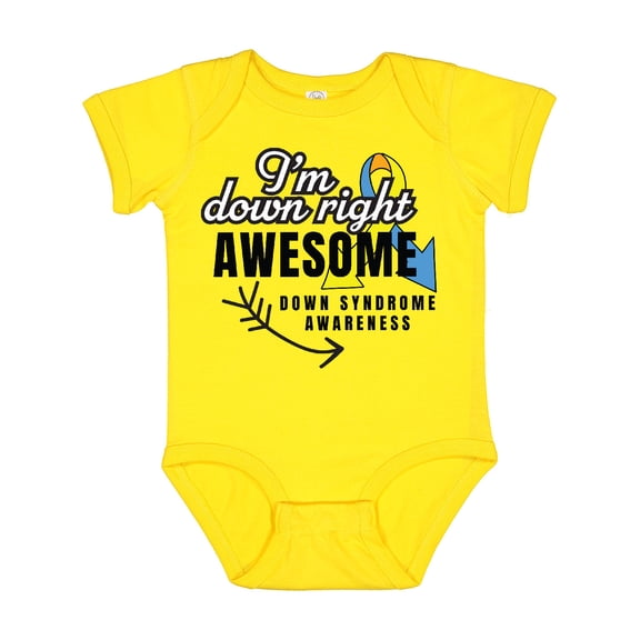 Inktastic Im Down Right Awesome Down Syndrome Awareness with Arrow Boys or Girls Baby Bodysuit