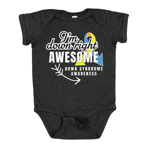Inktastic Im Down Right Awesome Down Syndrome Awareness with Arrow Boys or Girls Baby Bodysuit