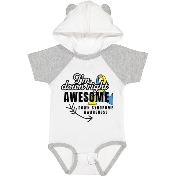 Inktastic Im Down Right Awesome Down Syndrome Awareness with Arrow Boys or Girls Baby Bodysuit