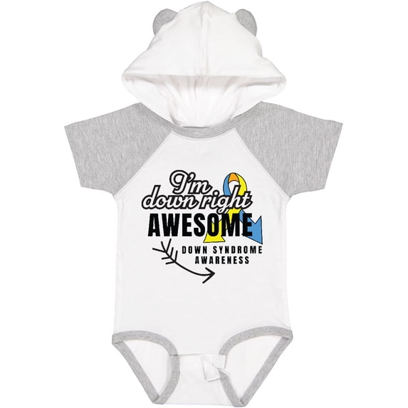 Inktastic Im Down Right Awesome Down Syndrome Awareness with Arrow Boys or Girls Baby Bodysuit