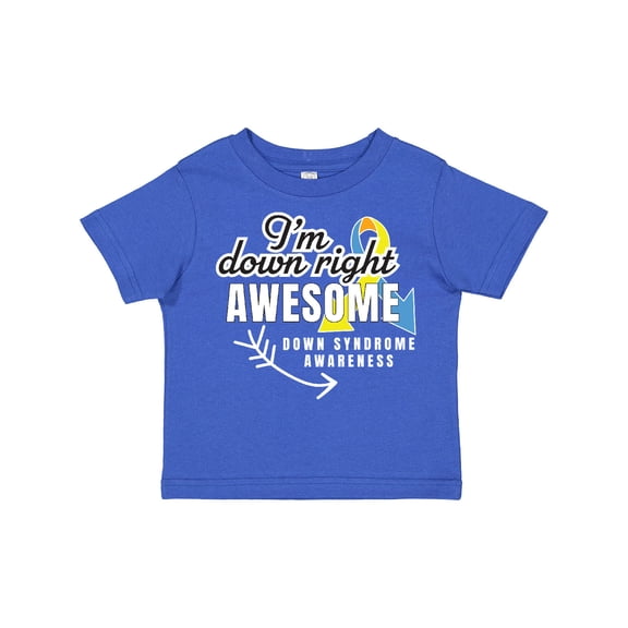 Inktastic Im Down Right Awesome Down Syndrome Awareness with Arrow Boys or Girls Toddler T-Shirt