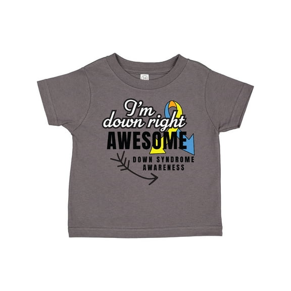 Inktastic Im Down Right Awesome Down Syndrome Awareness with Arrow Boys or Girls Toddler T-Shirt