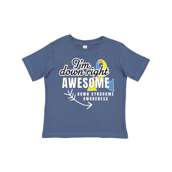 Inktastic Im Down Right Awesome Down Syndrome Awareness with Arrow Boys or Girls Toddler T-Shirt
