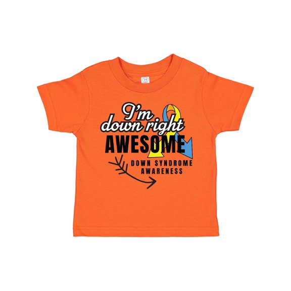 Inktastic Im Down Right Awesome Down Syndrome Awareness with Arrow Boys or Girls Toddler T-Shirt